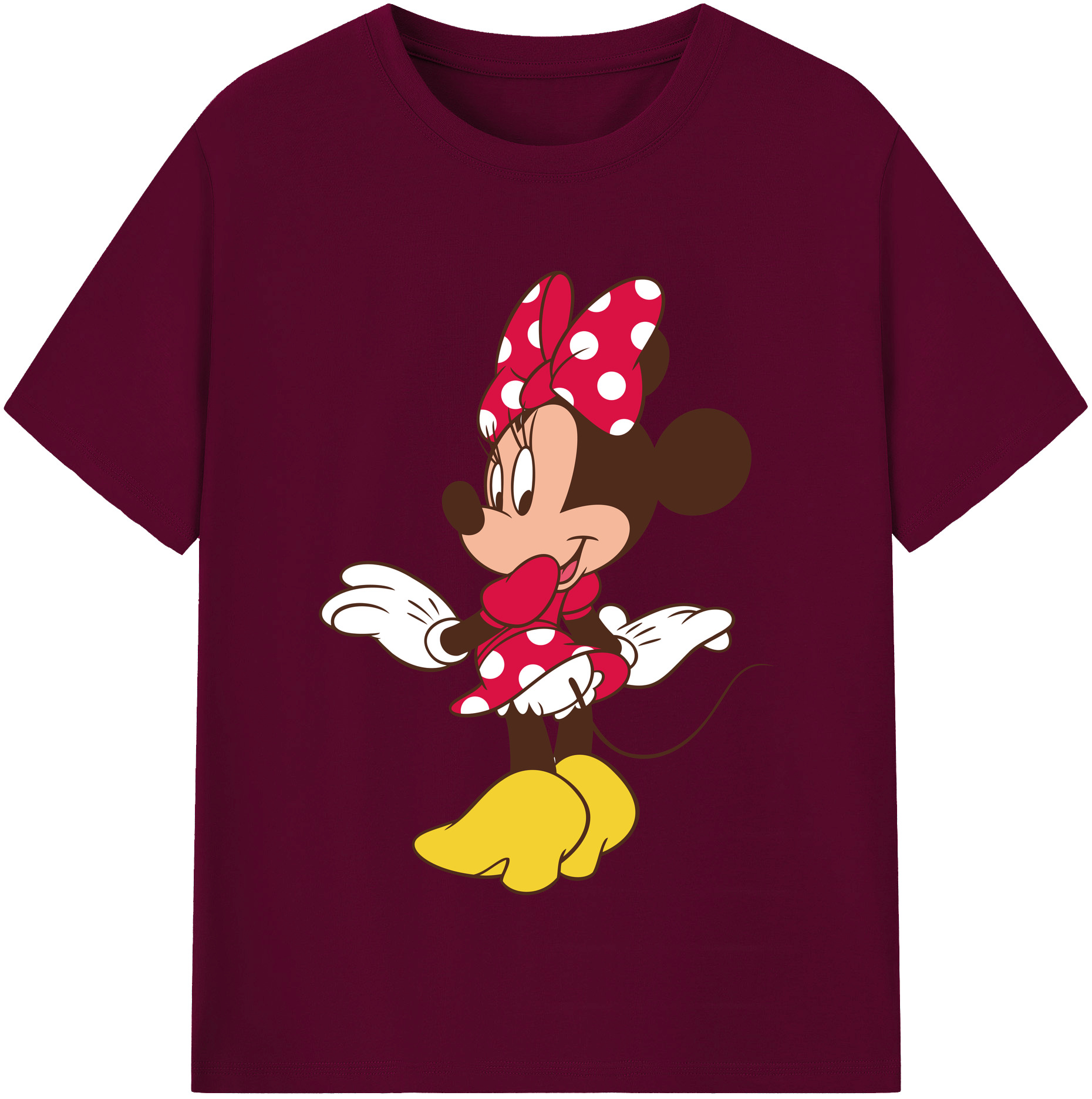 （画像用） ミッキーマウス Mickey Mouse レディースカジュアルプリントTシャツ（綿100％）